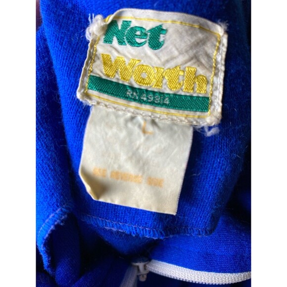 Vintage Net Worth Mens Sz L Varsity Tennis Jacket  Triple Knit - Picture 8 of 10
